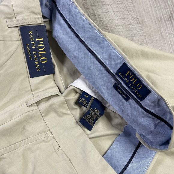 NWT's Polo Ralph Lauren Stretch Tan Shorts 9" Inseam Size 40 Golf Spring T - Picture 4 of 8